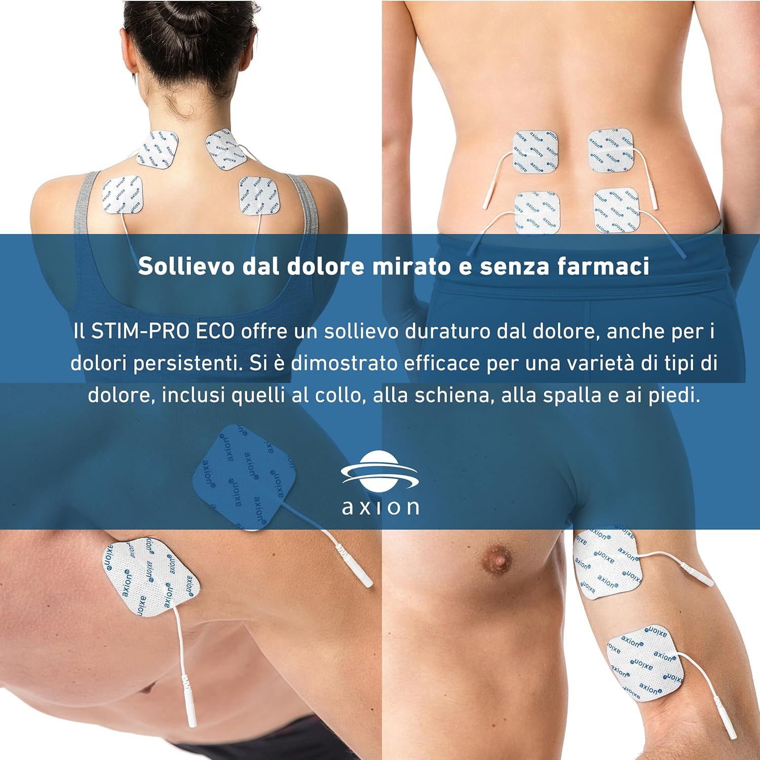 axion® Dispositivo TENS STIM-PRO Eco con batteria Li-Ion a blocco da 9V