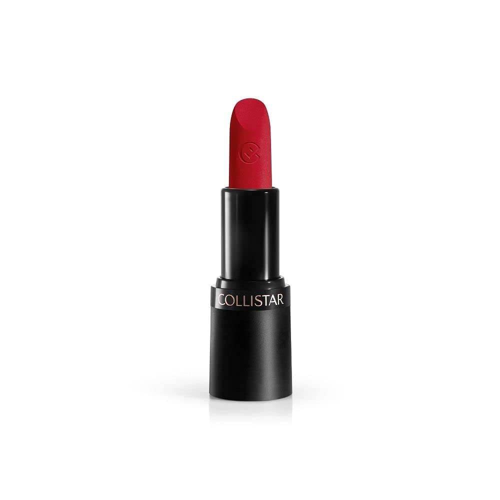 Rossetto rosso in astuccio nero. Marchio Collistar.