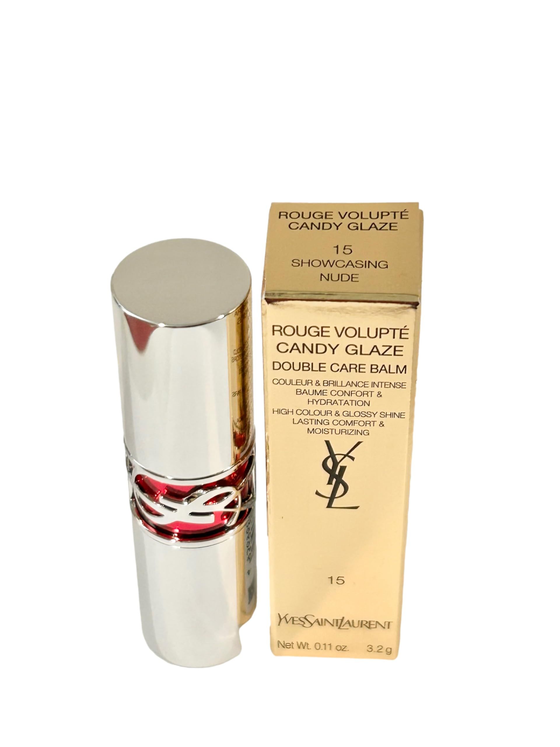 Rossetto e confezione. Rossetto argento e rosa. Confezione dorata con testo.