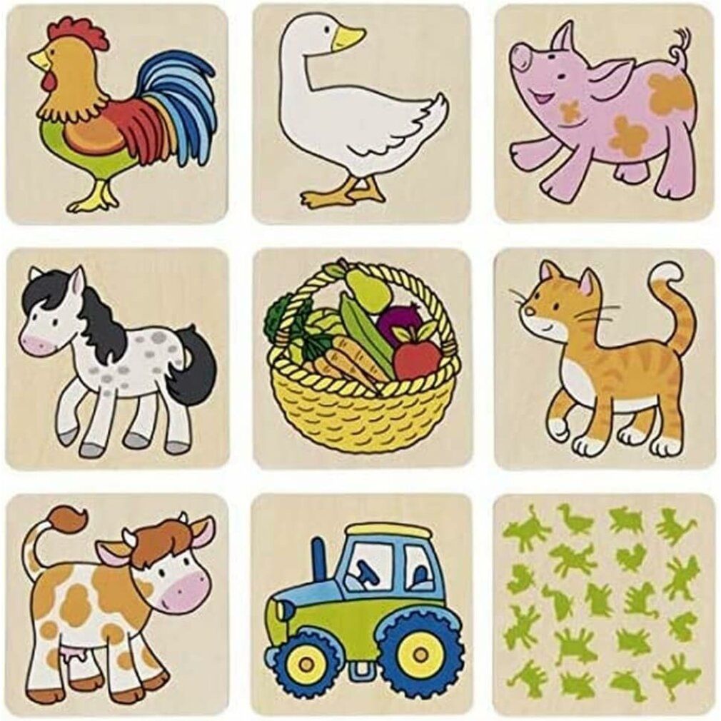 goki Wood Memory Game Farm ii