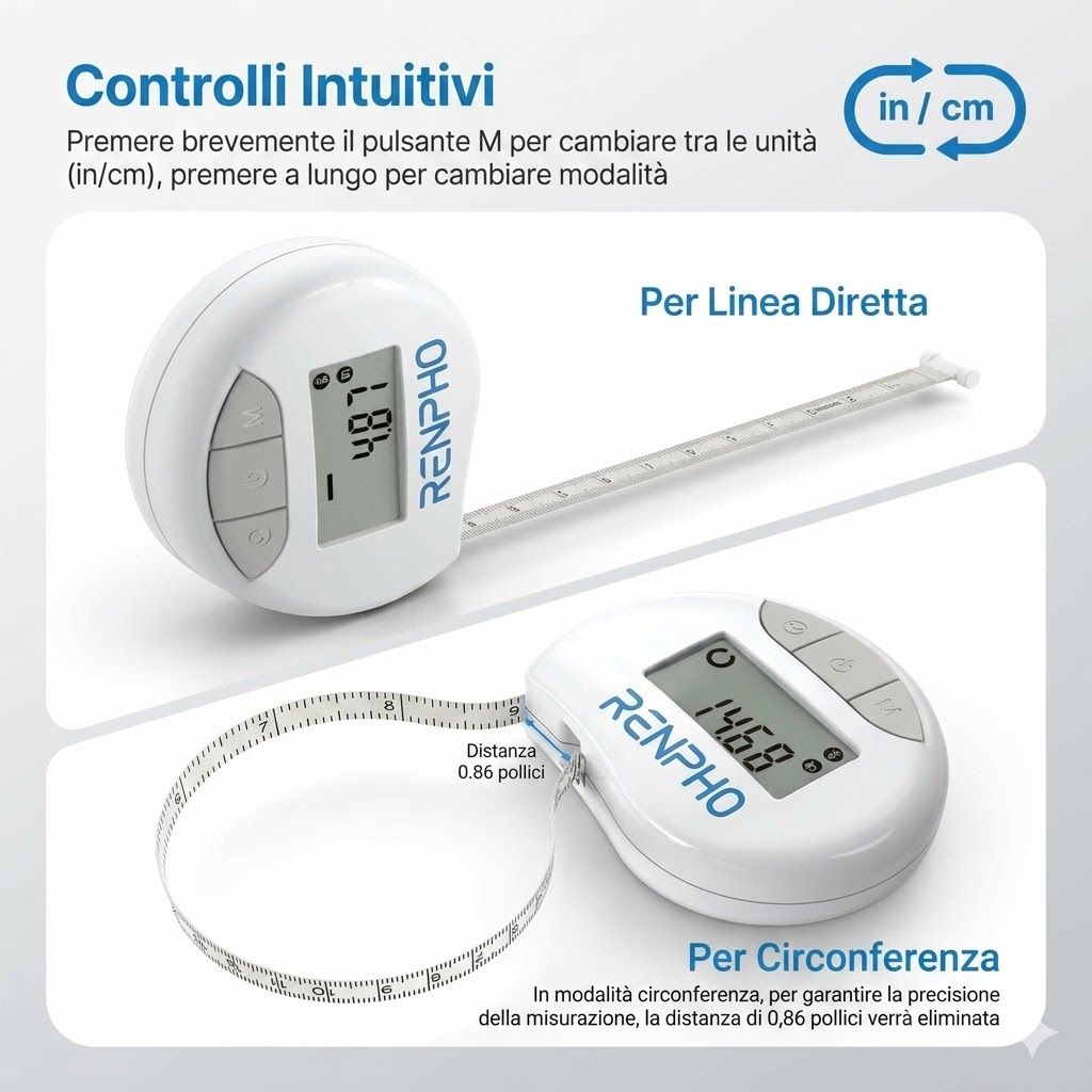 RENPHO Metro corporeo smart per misurazioni del corpo