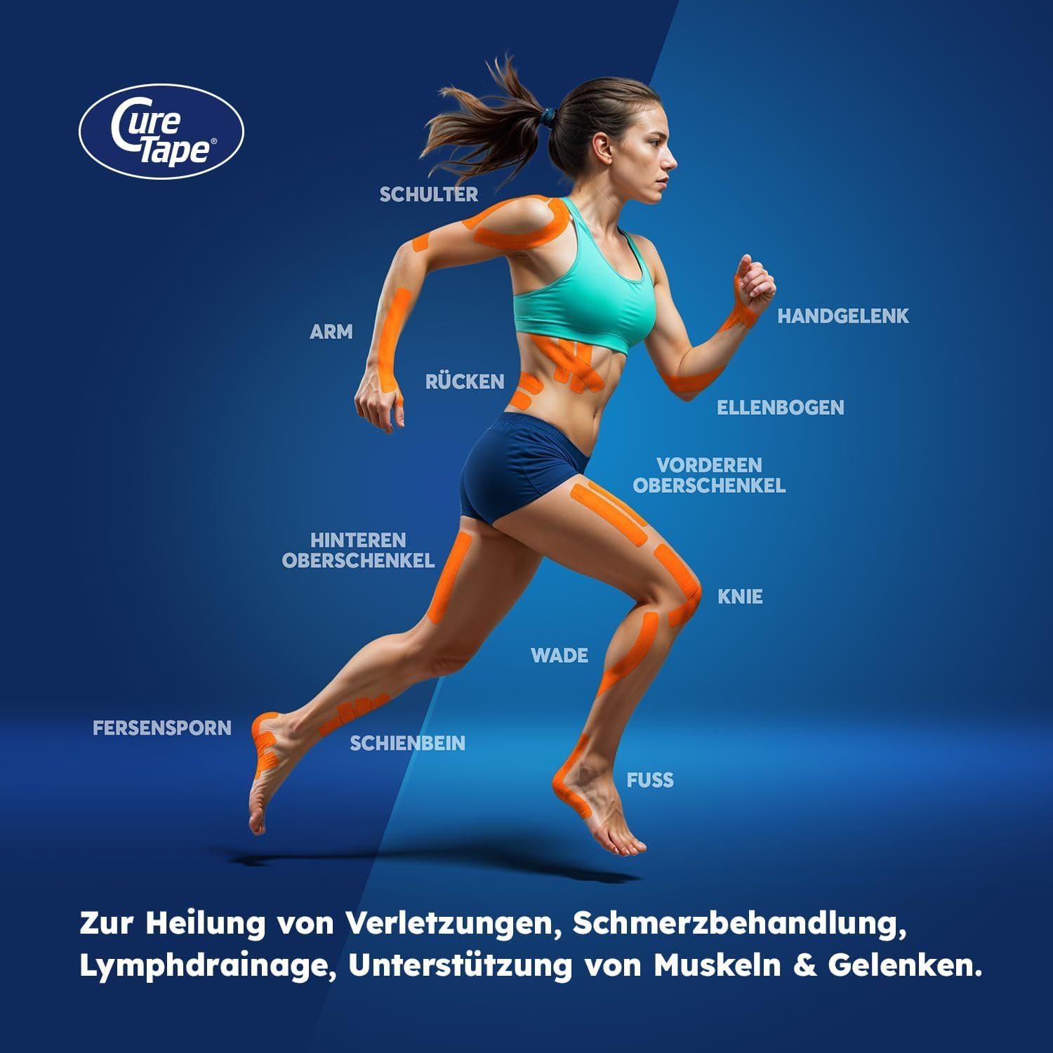 CureTape® nastro kinesiologico arancione