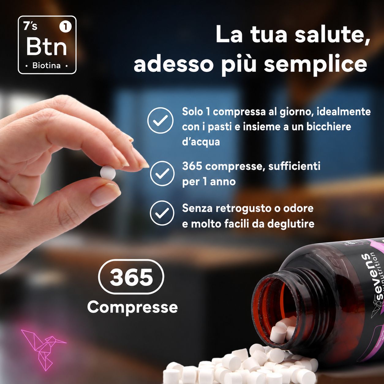 SEVENS NUTRITION Compresse di Biotina