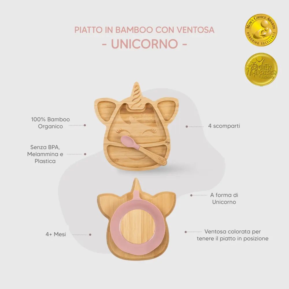 Citron Piatto in Bamboo Unicorno