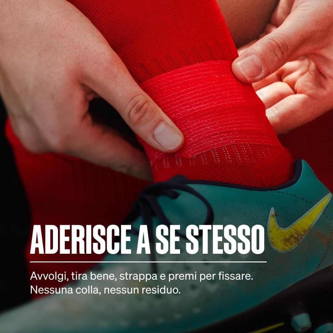 SPORTTAPE Bendaggio Autoadesivo - 5 cm x 4,5 m Rosso