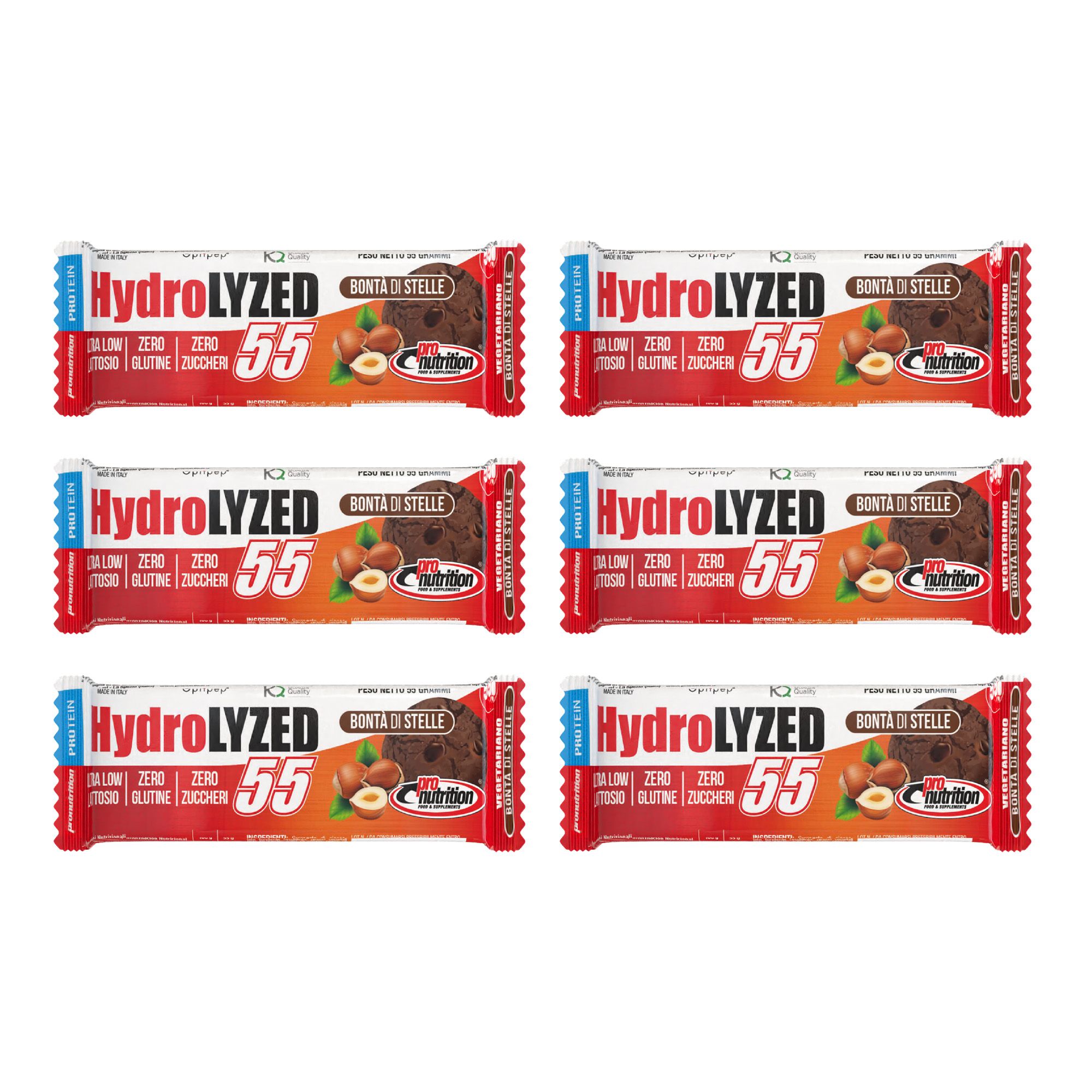 Pronutrition Barretta proteica Hydrolized - Zero zuccheri - Senza glutine e lattosio - Optipep 90