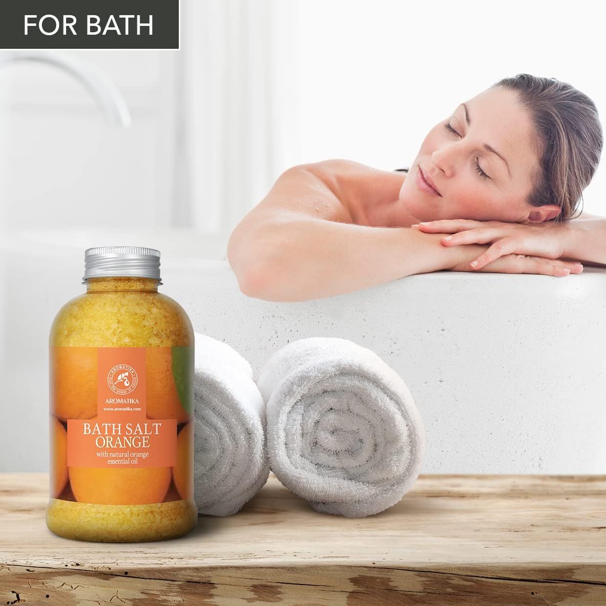 Sale da bagno AROMATIKA con olio essenziale naturale di arancia