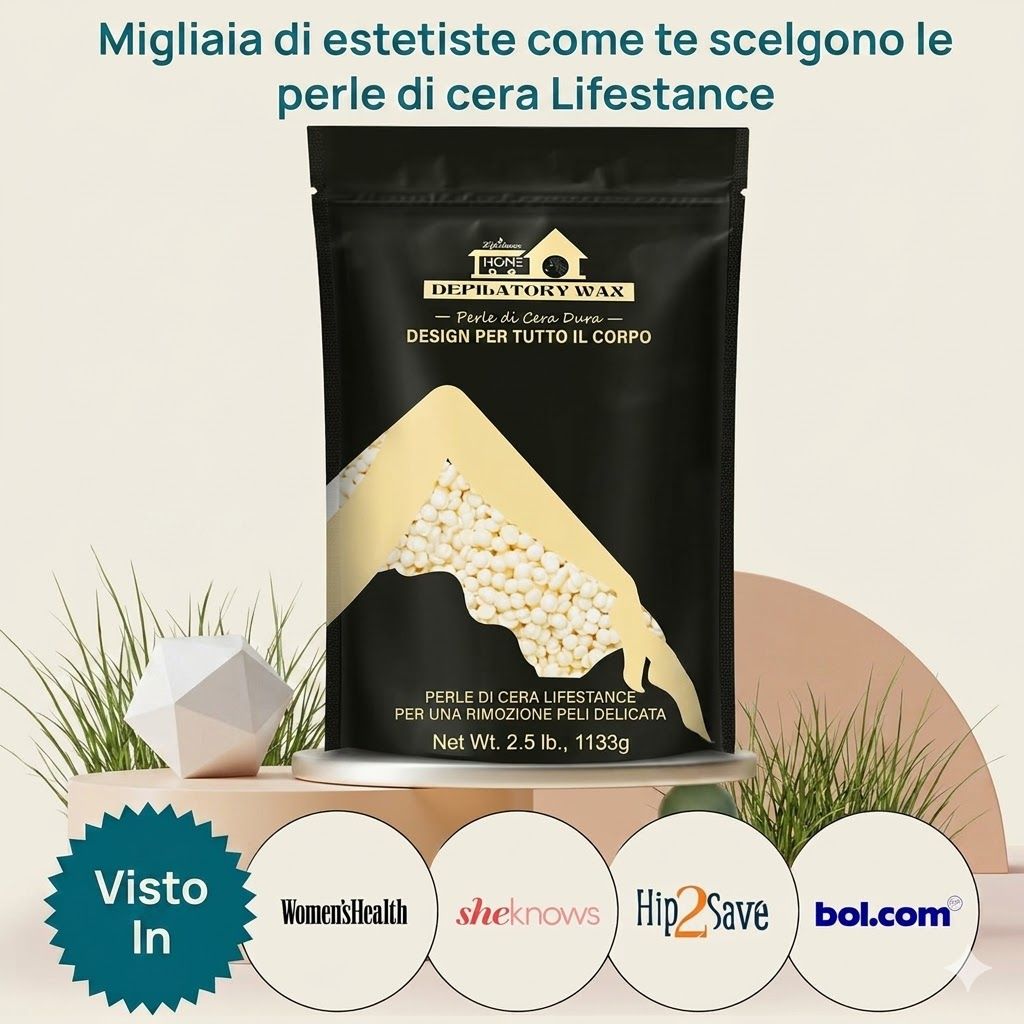 Confezione nera con perle di cera. Testo: Lifestance, Design per tutto il corpo, 2,5 lb. Citato in Women's Health, sheknows, Hip2Save, bol.com.