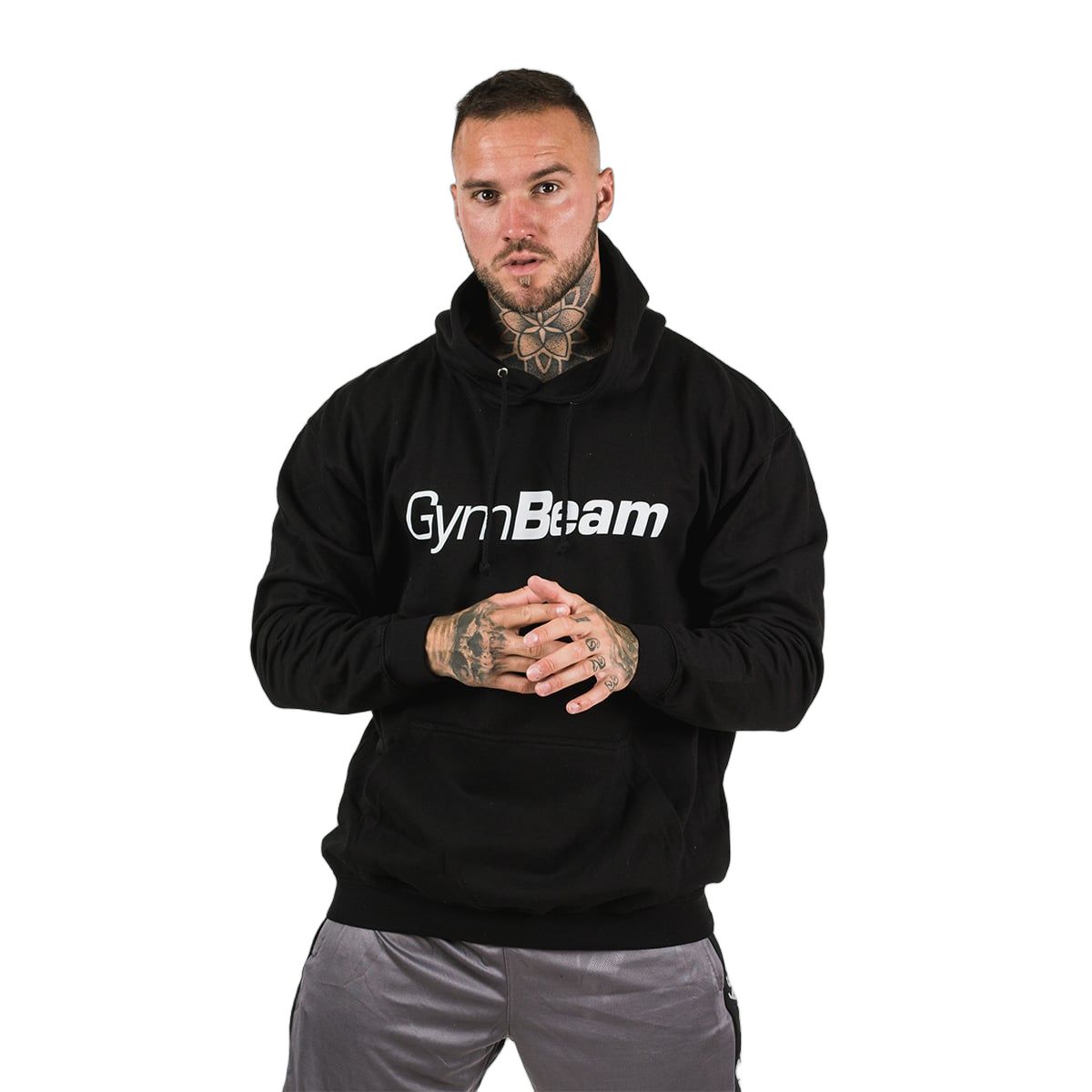 GymBeam Felpa uomo PRO con cappuccio regular Black