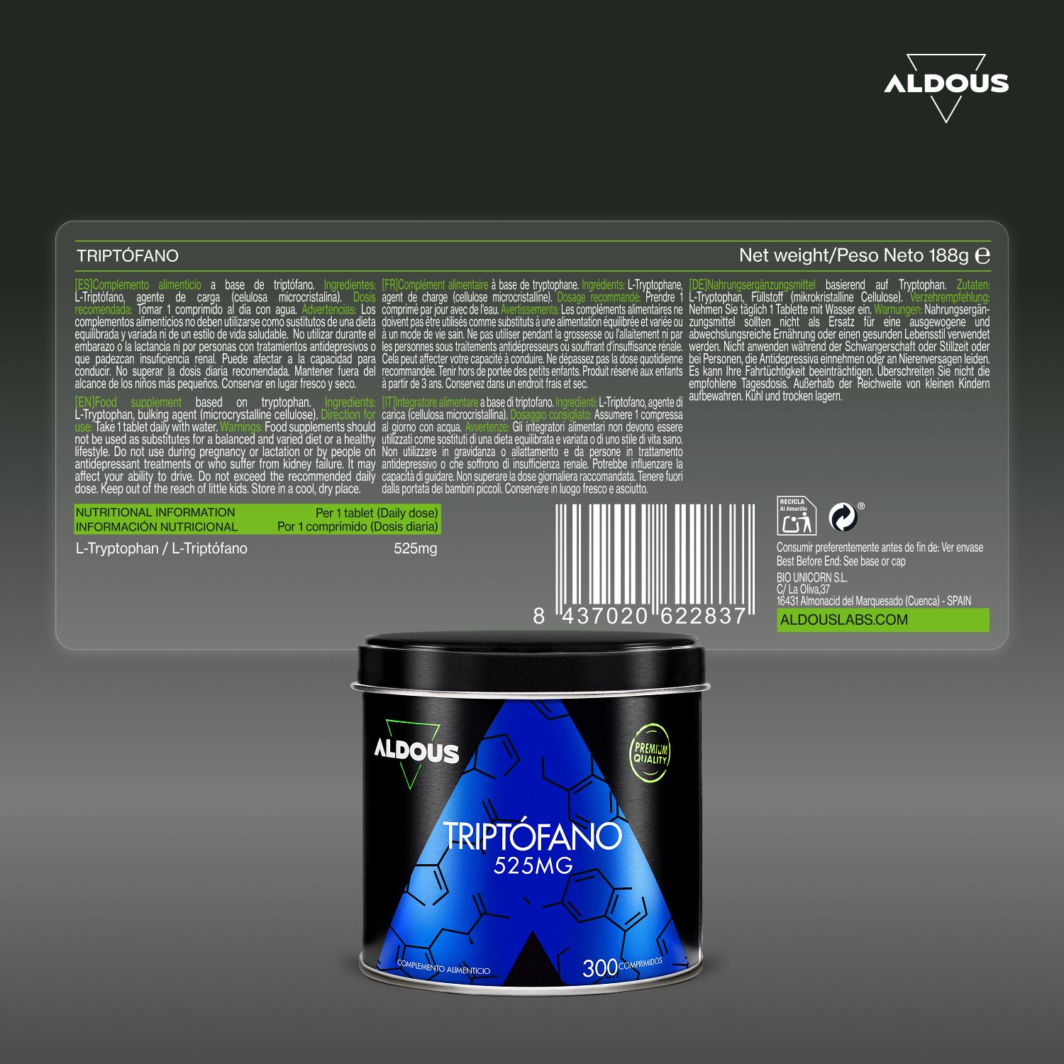 Aldous - Triptofano Puro - Buon Umore