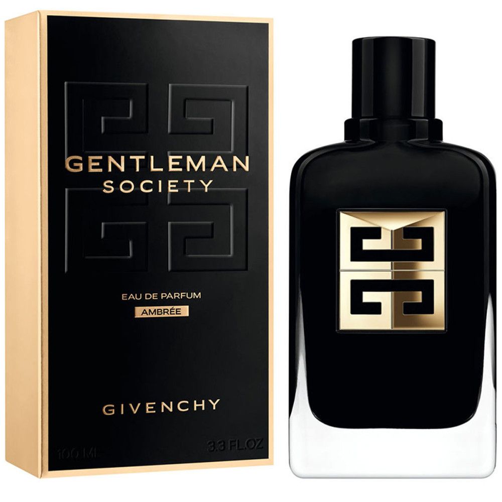 Flacone e confezione Givenchy Gentleman Society Ambrée Eau de Parfum 100ml.