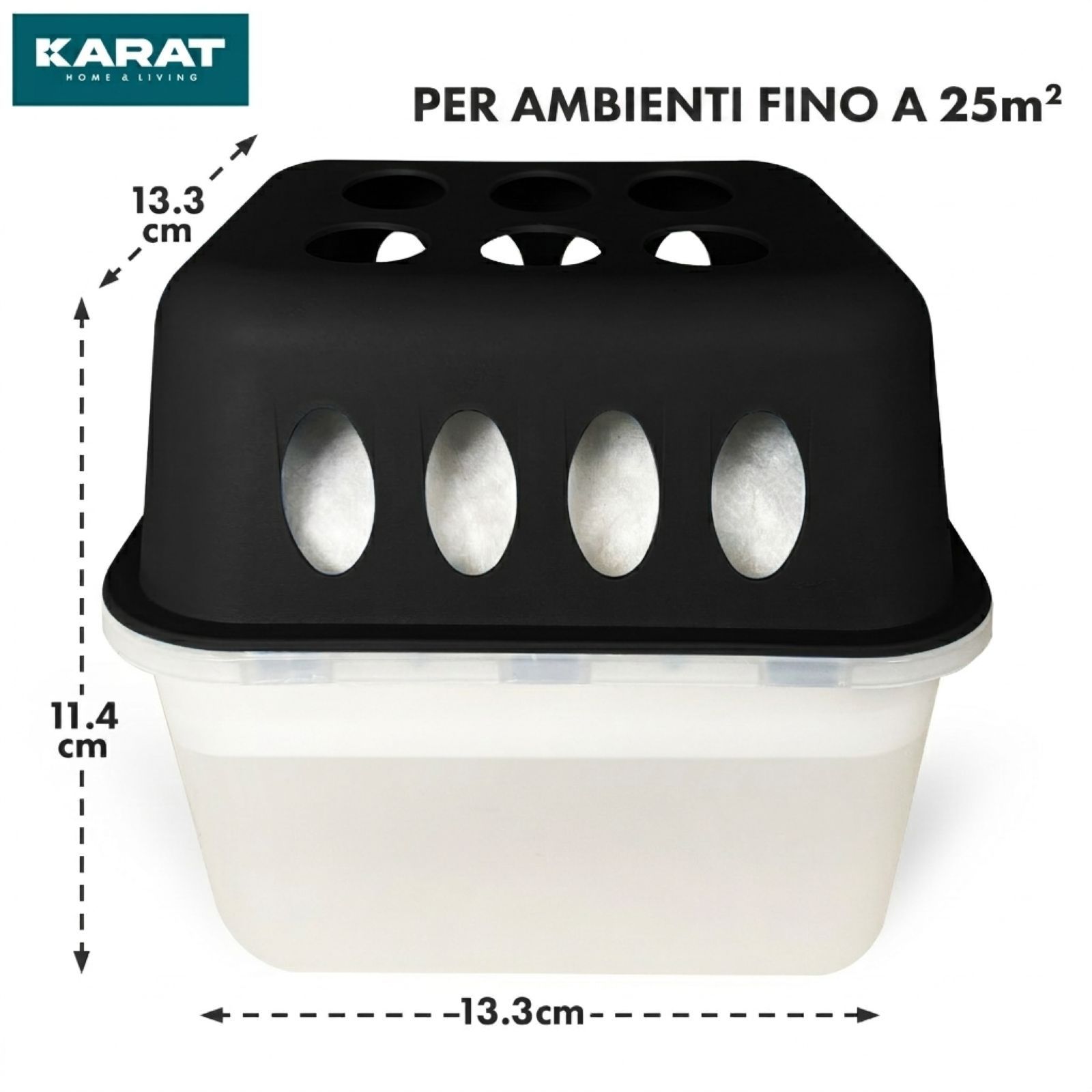 KARAT deumidificatore d’aria Hava con ricariche - deumidificatore ambienti Nero