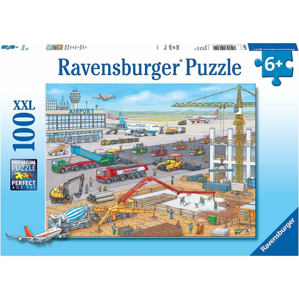 Puzzle del cantiere aeroportuale ravensburger xxl 100 pezzi