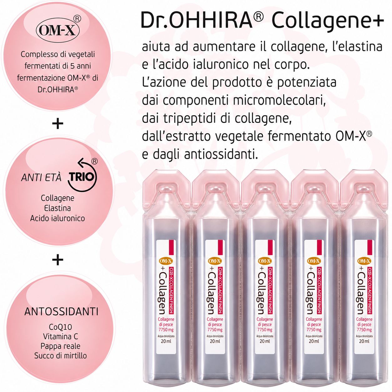 Dr. OHHIRA Collagen+ Collagene Marino Liquido Tipo 1, 2, 3