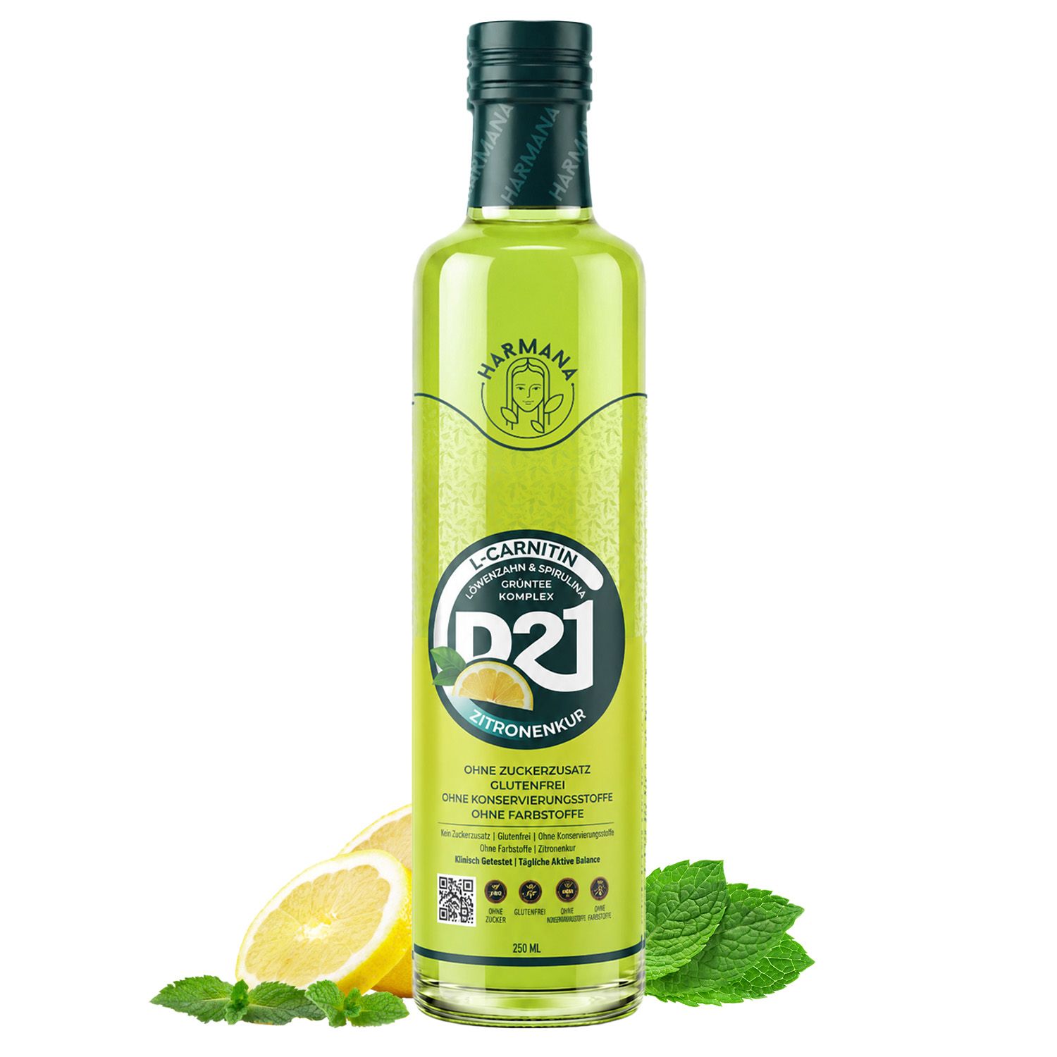 HARMANA Lemon Cure L-Carnitina, Tè Verde & Spirulina