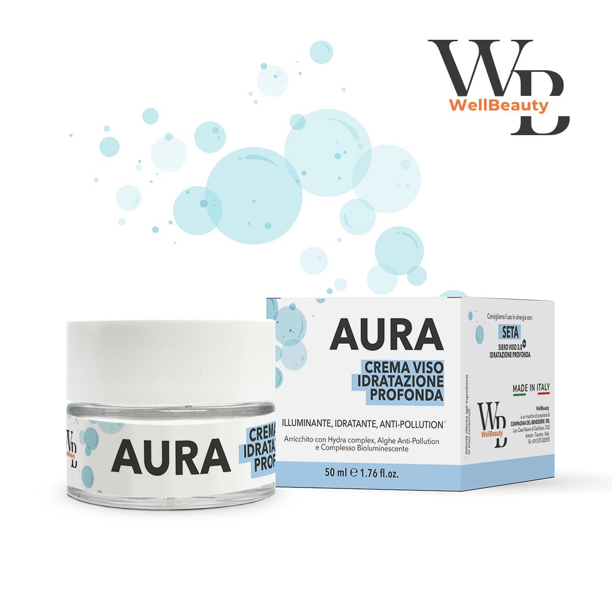 WellBeauty - AURA - Crema Viso Idratazione Profonda