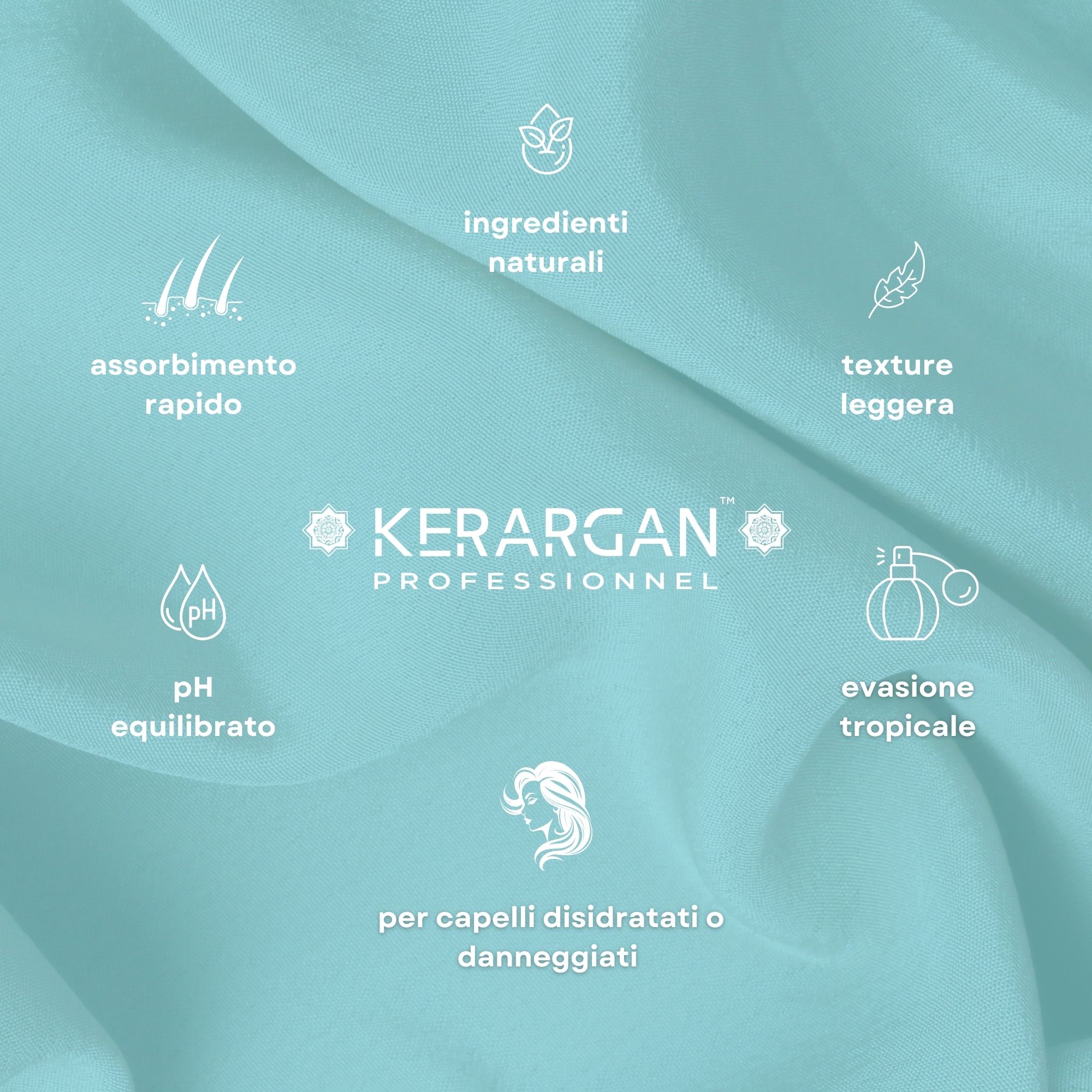 Kerargan - Duo Shampoo & Balsamo Olio di Cocco - Capelli Disidratati - Senza solfati, OGM