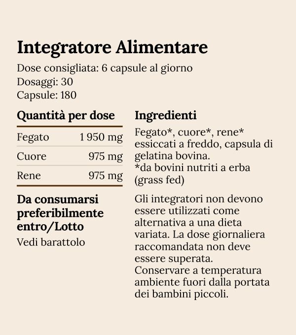 Carnivore Company Multi Organs - Mix di Organi Bovini Grass Fed & Finished