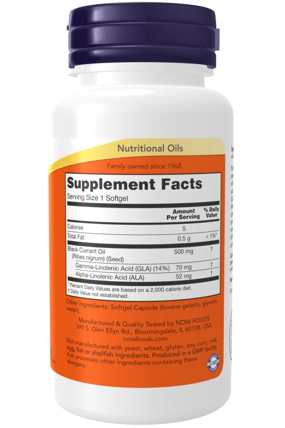 Retro del flacone con informazioni nutrizionali. Contiene informazioni su calorie, grassi e ingredienti.
