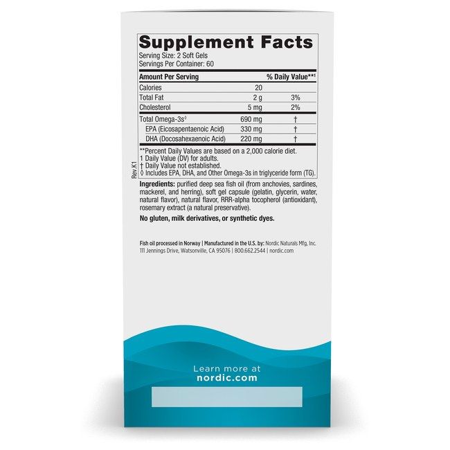 NORDIC NATURALS Omega-3 690 mg - Ottimo gusto al limone