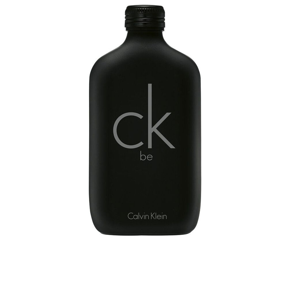 Flacone nero. Scritta "ck be" e "Calvin Klein".