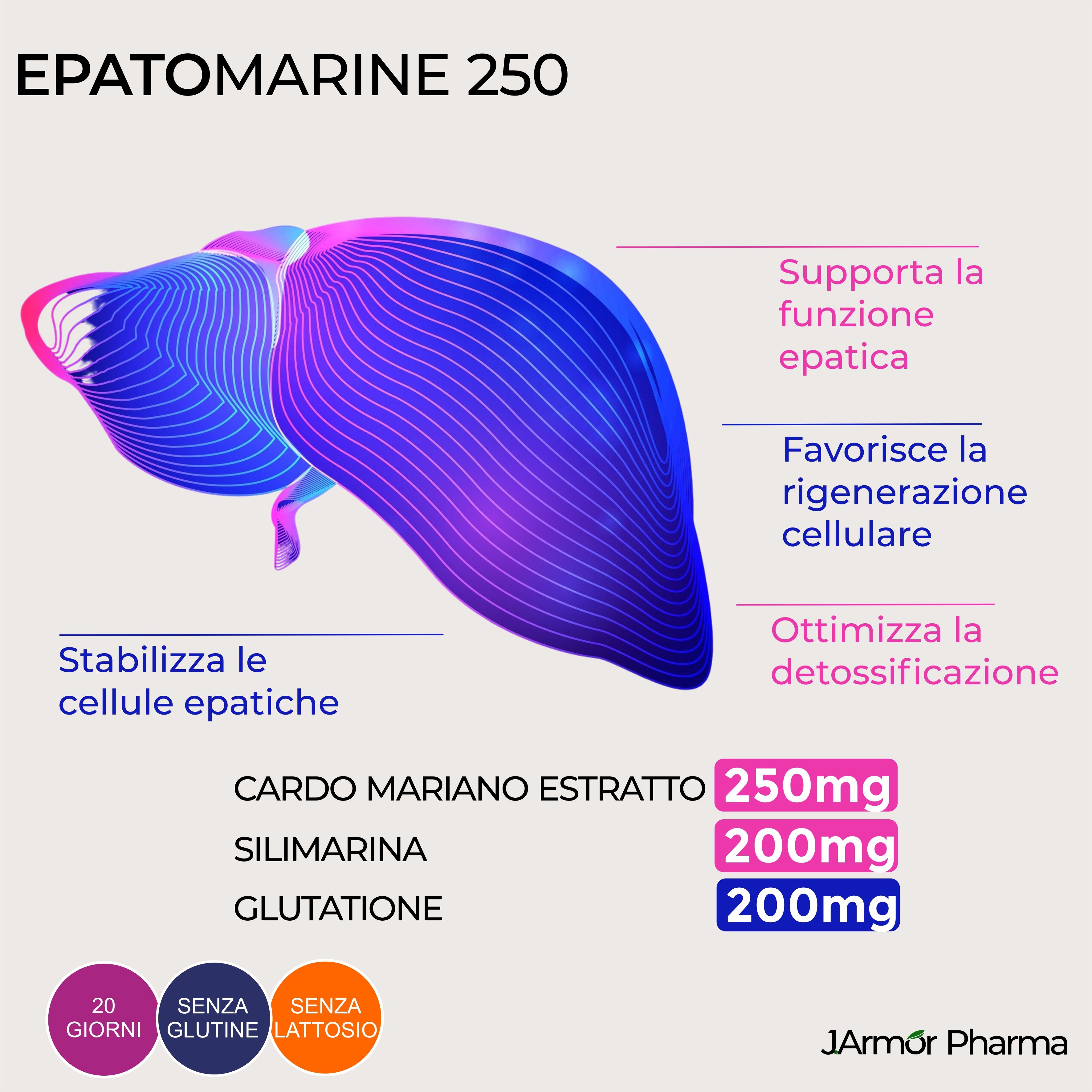Cardo Mariano con Glutatione 200 mg Silimarina - Epatomarine 20 - Depurativi Fegato