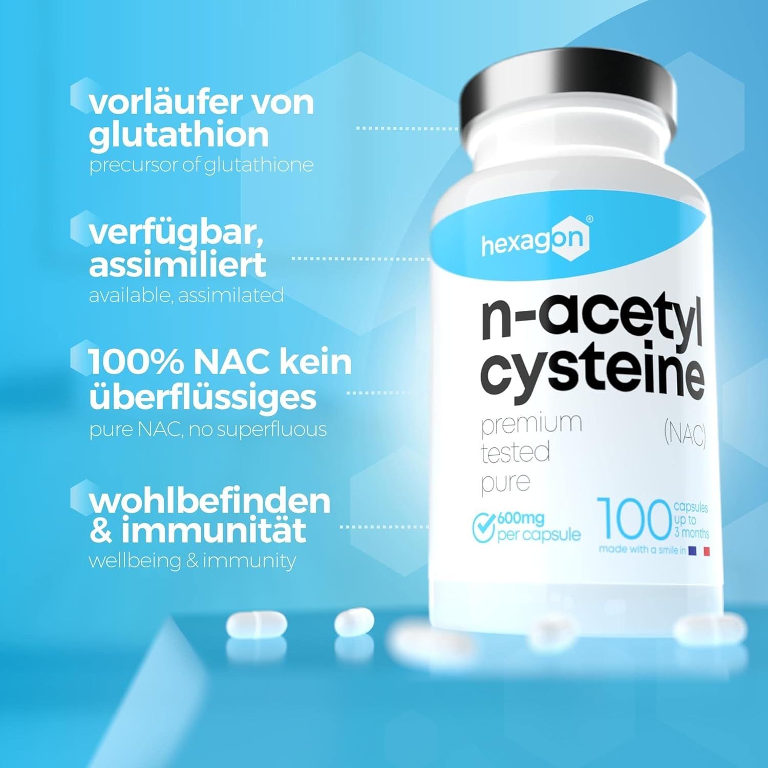 Hexagon NAC N-Acetyl-Cisteina Capsula