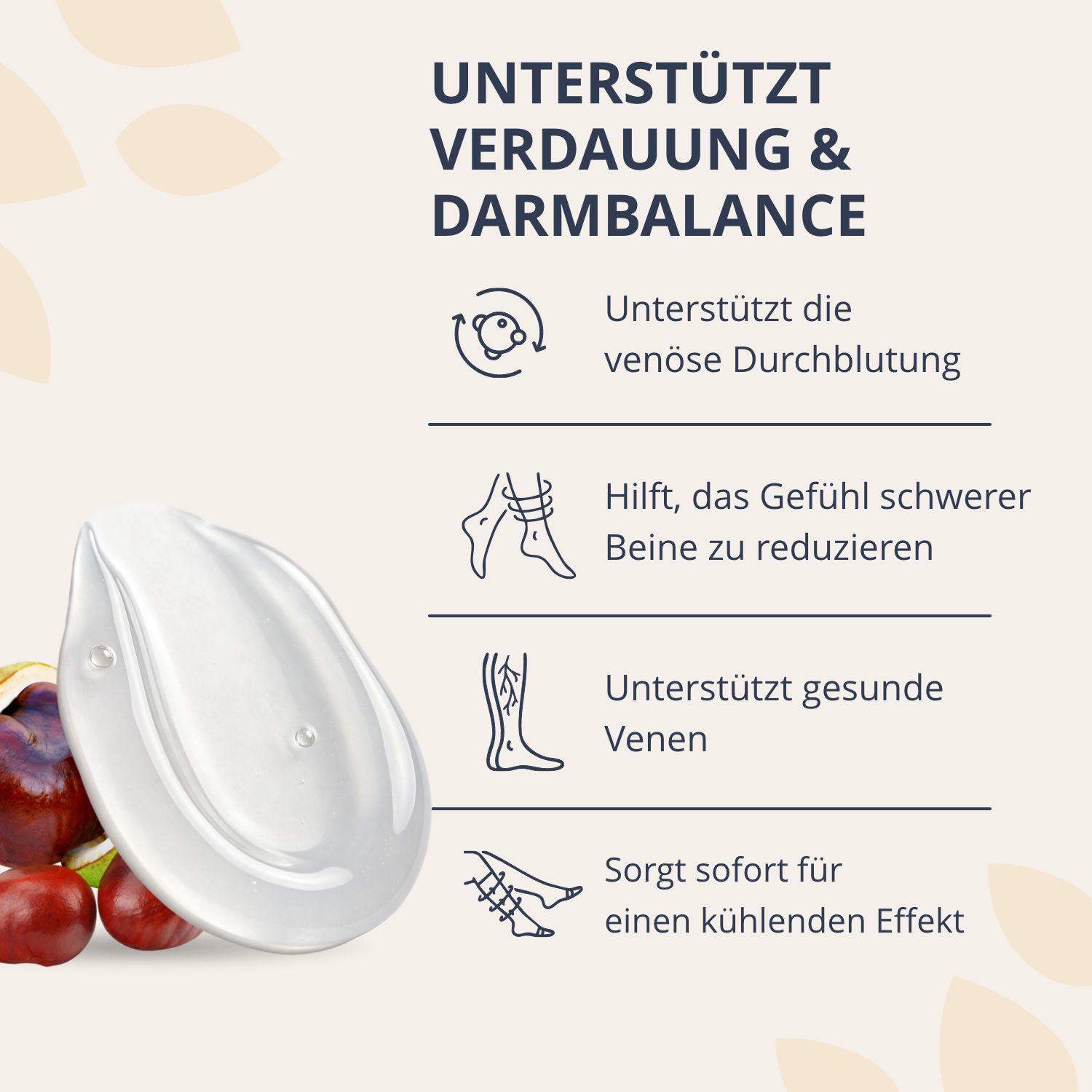 Texture gel di Golden Tree Veinless con frutti, supporta la digestione e l'equilibrio intestinale.