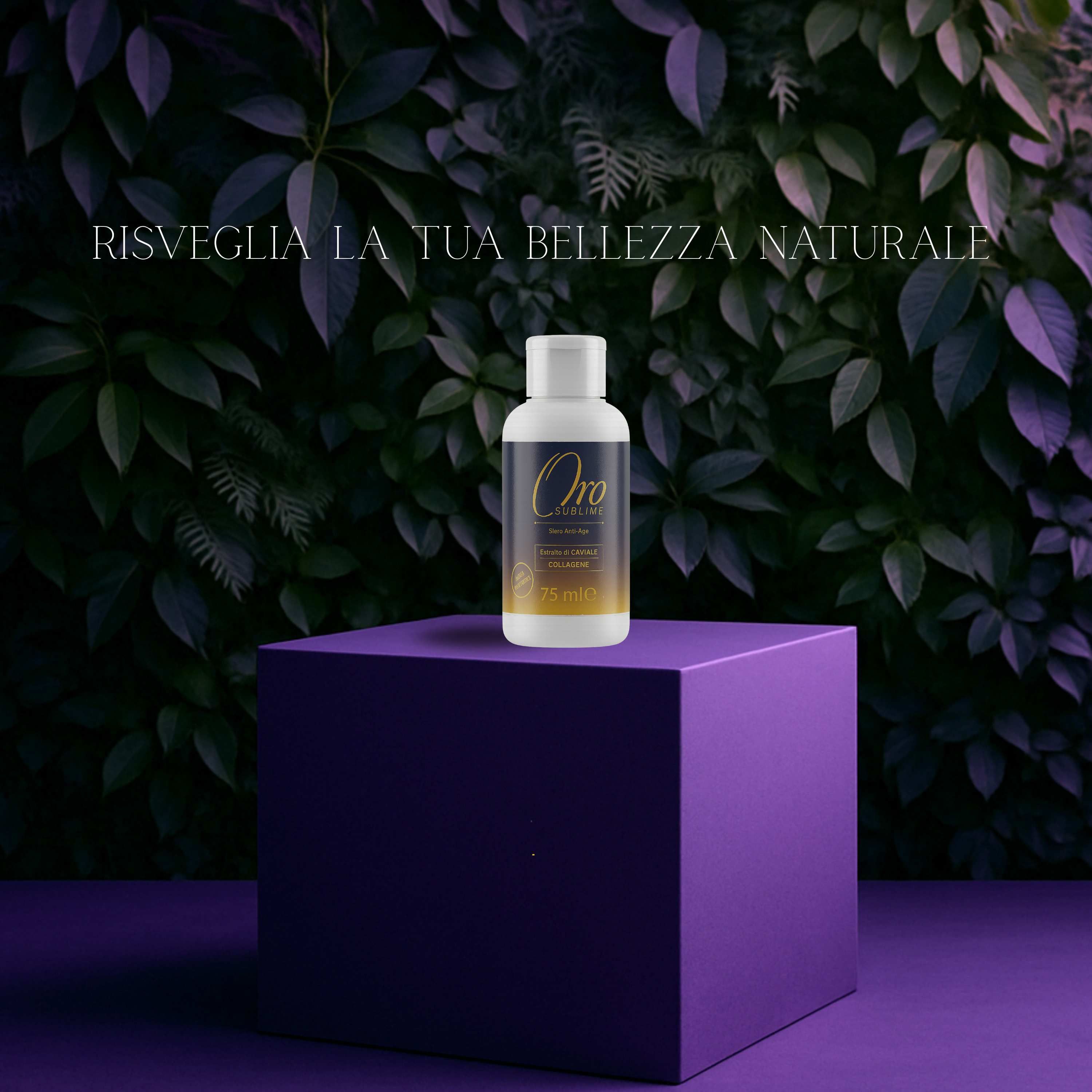 Aloha Labs Oro Sublime - Crema Siero Anti-Age Rigenerante con Collagene, Oro e Caviale - 75ml