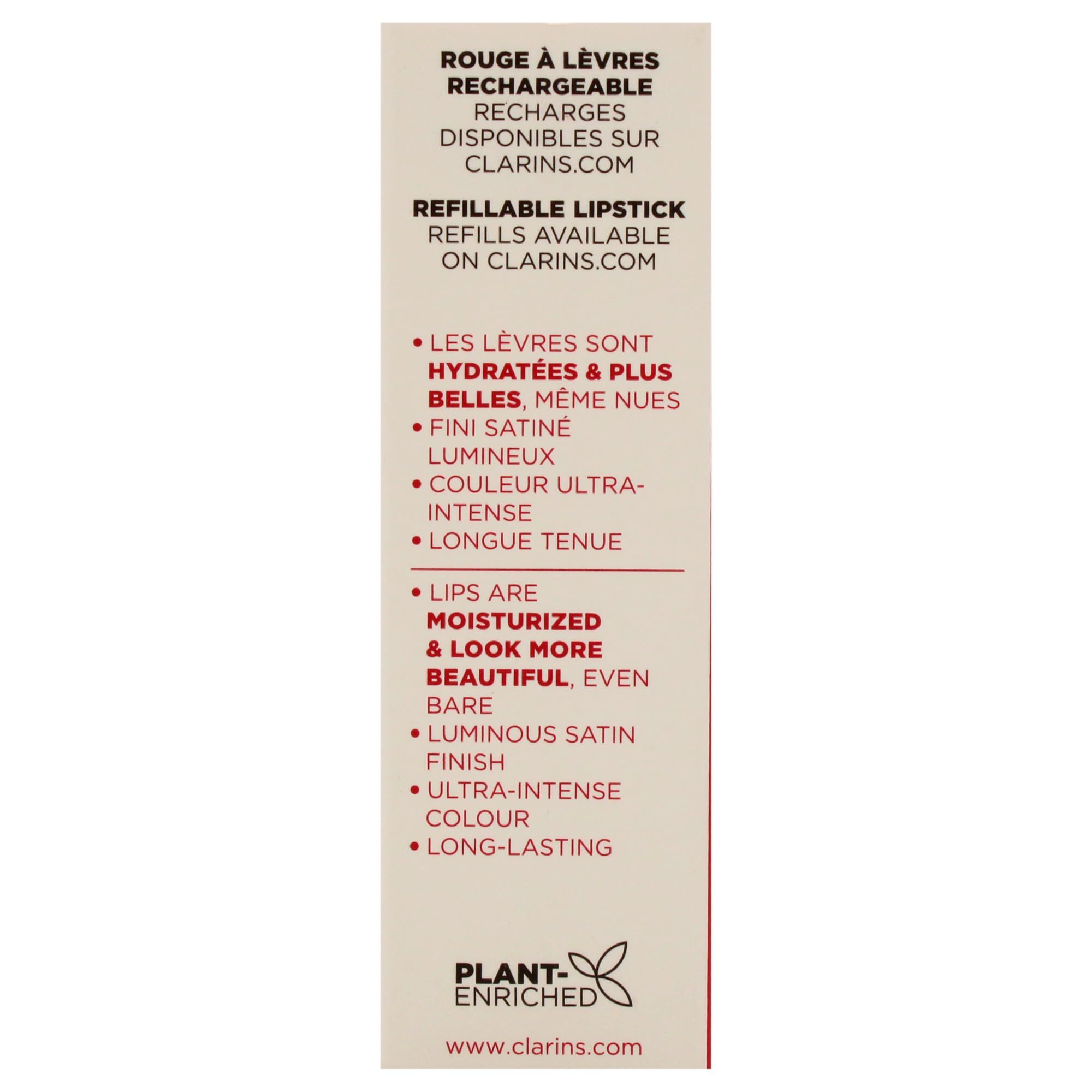 Retro della confezione. Testo in inglese e francese. Contiene informazioni sugli ingredienti e sul marchio.