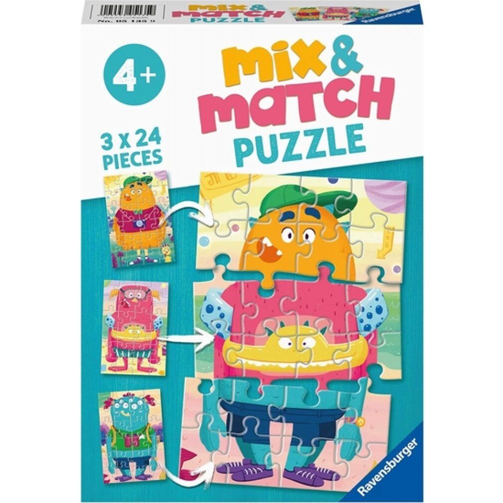 ravensburger Puzzle Mix&Match: Mostro divertente 3x24 pezzi
