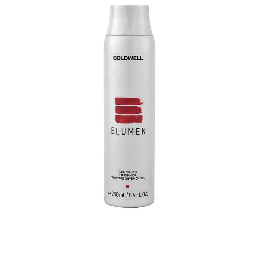 Shampoo Elumen Color Goldwell. Flacone bianco con logo e testo rosso. Contenuto: 250 ml / 8.4 FL.OZ.
