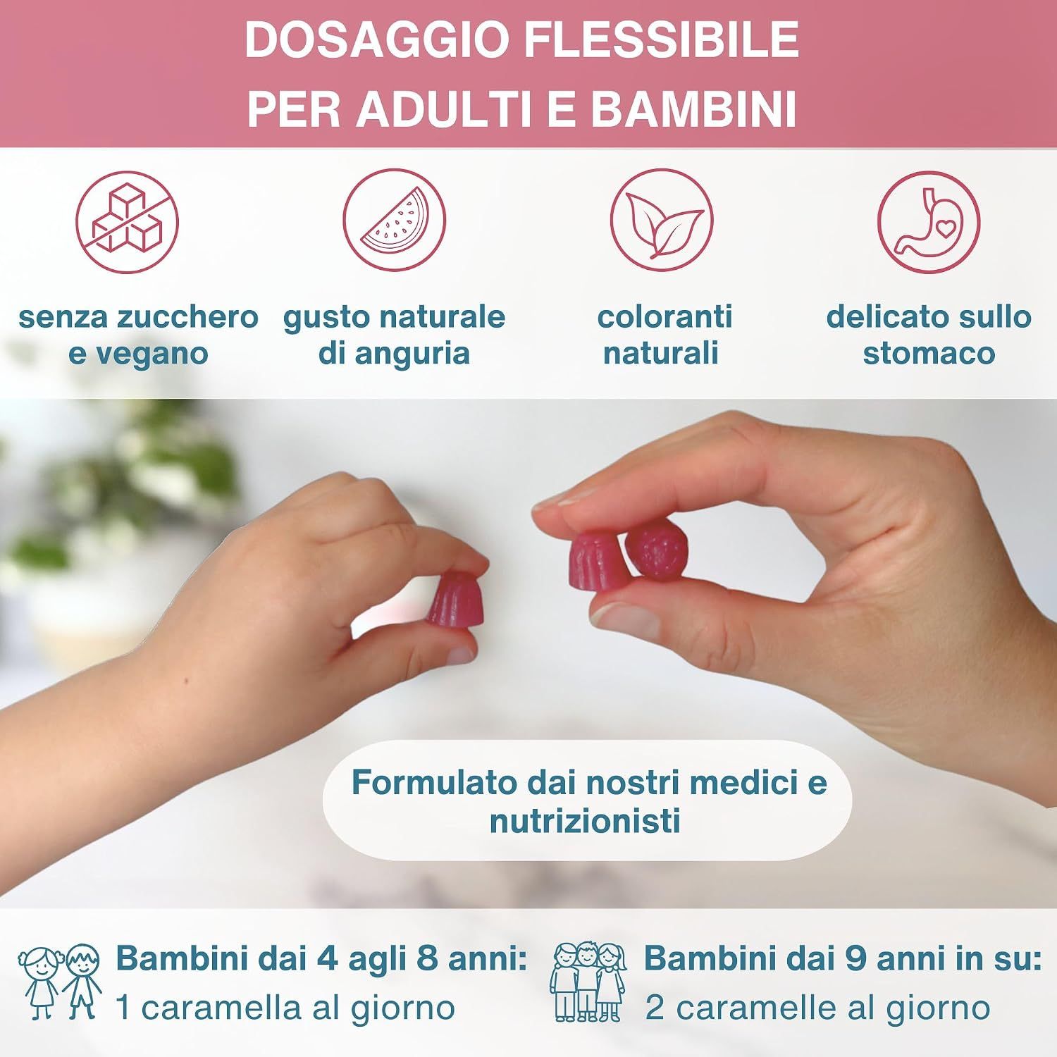 Igennus Calm Magnesium Gummies: Dosaggio per adulti e bambini.