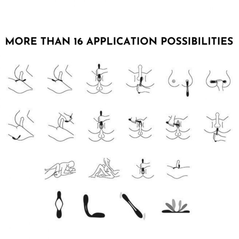 Illustrazioni delle possibilità di applicazione. Più di 16 possibilità. Diversi pittogrammi.