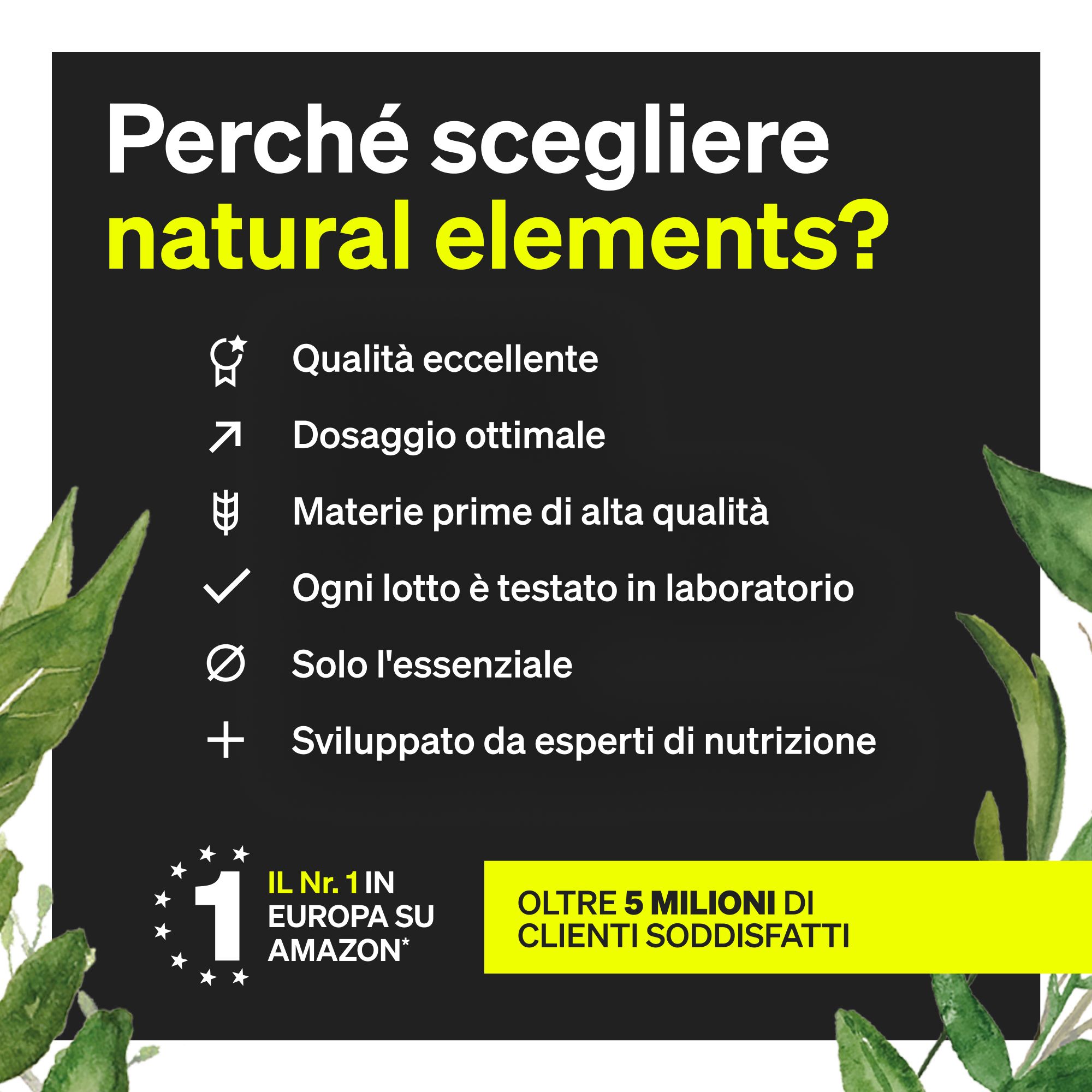 Flacone di capsule di Magnesio L-Treonato di natural elements.