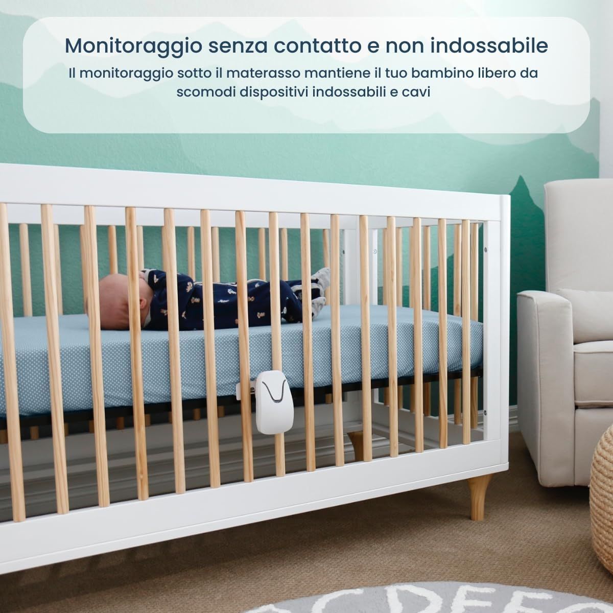 Monitor per il movimento respiratorio del bambino e baby monitor Babysense