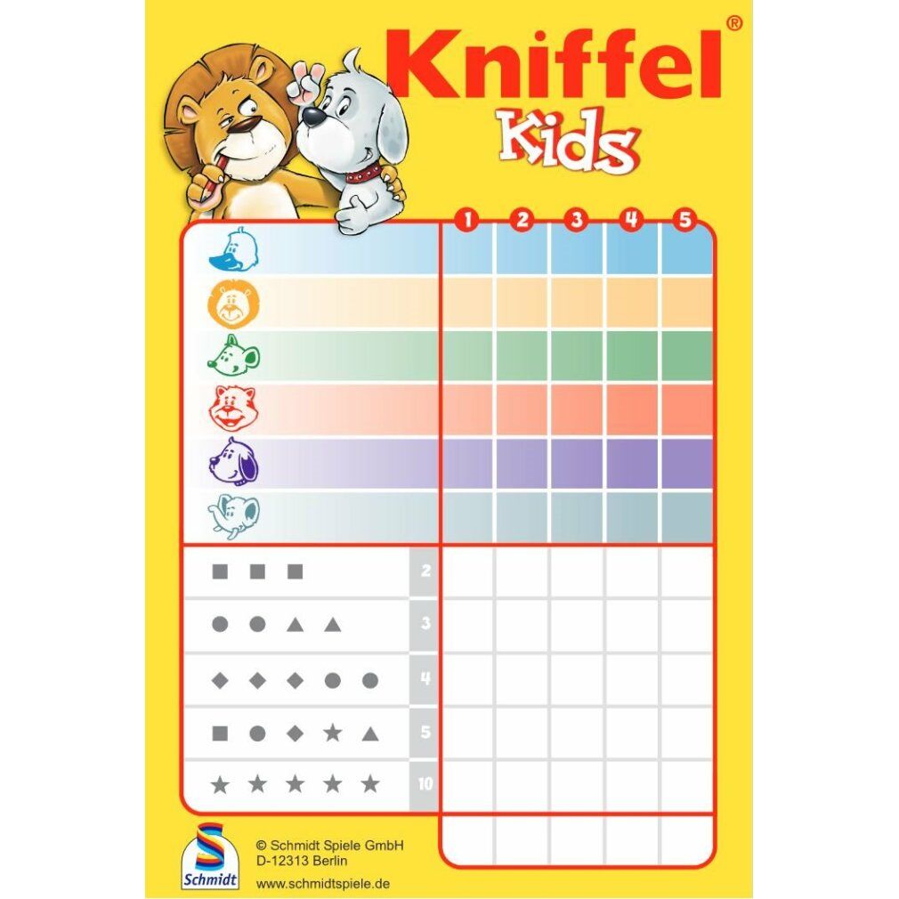 Schmidt Spiele Kniffel Kids, gioco di dadi