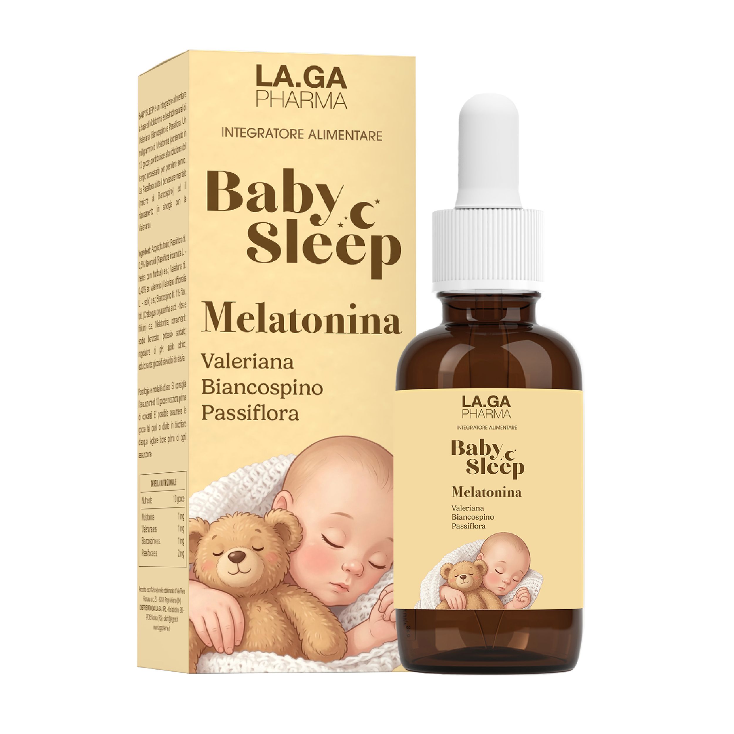Melatonina Bambini Gocce per Dormire - 4 Estratti: Valeriana, Passiflora, Biancospino, Made in Italy