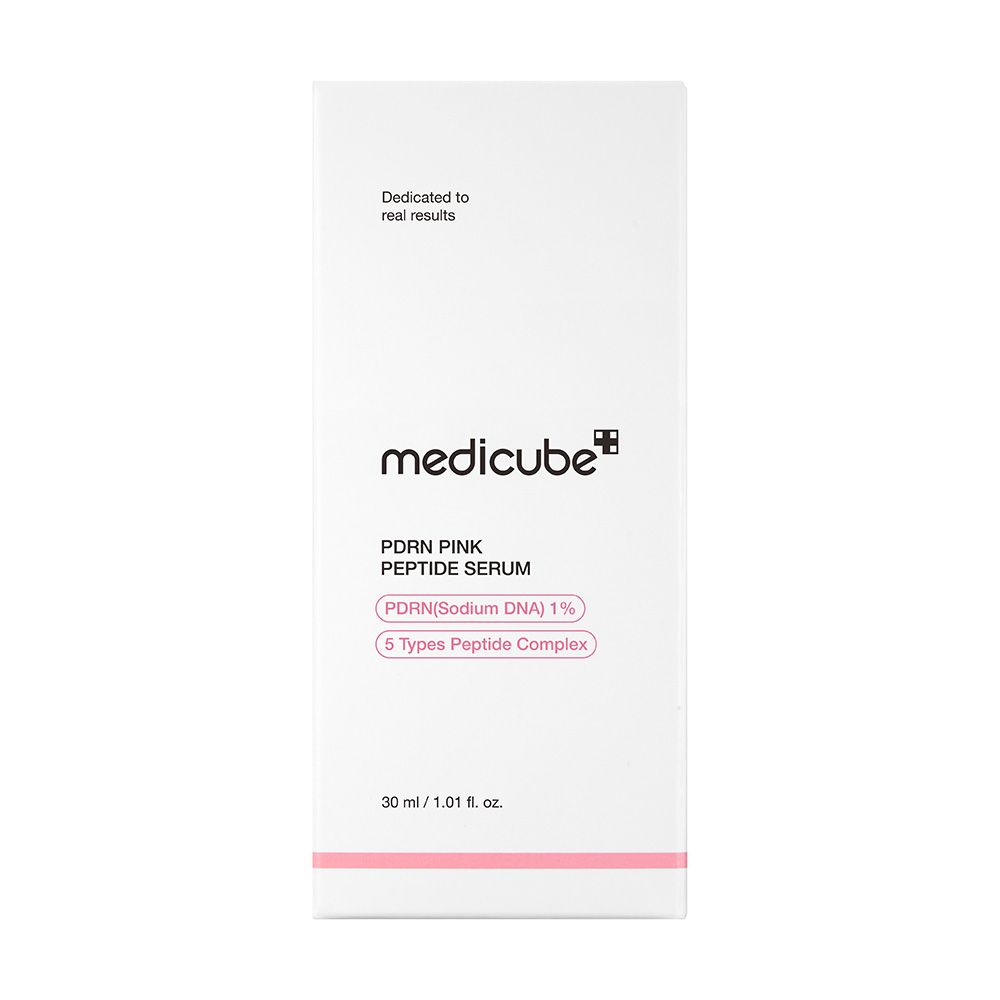 Confezione del siero Medicube PDRN Pink Peptide, bianca con accenti rosa.