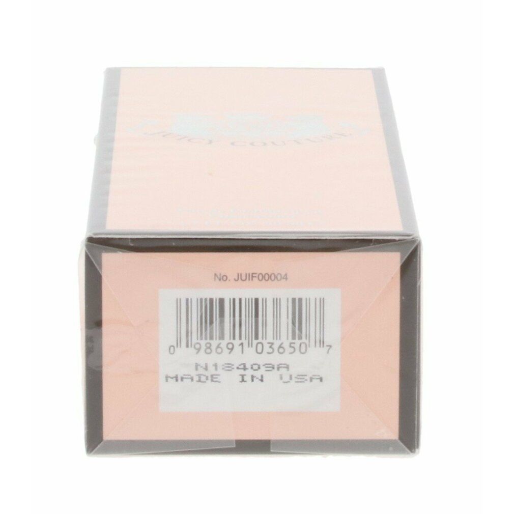 Fondo di una scatola rosa. Codice a barre, numero del prodotto, paese di origine USA.