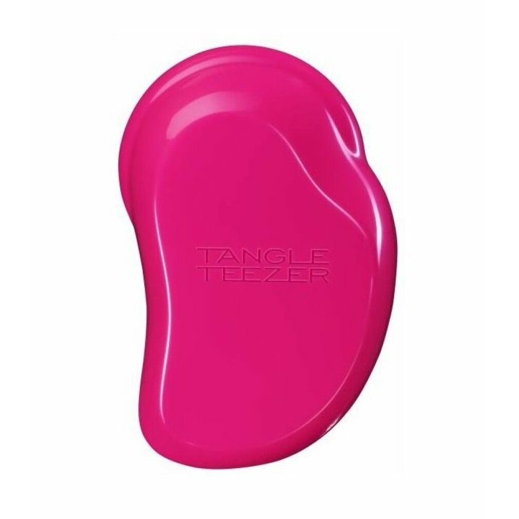 Spazzola per capelli rosa. Il testo TANGLE TEEZER è visibile sulla parte superiore.