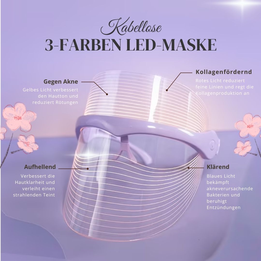 ErthSkin London Maschera wireless con 3 colori LED