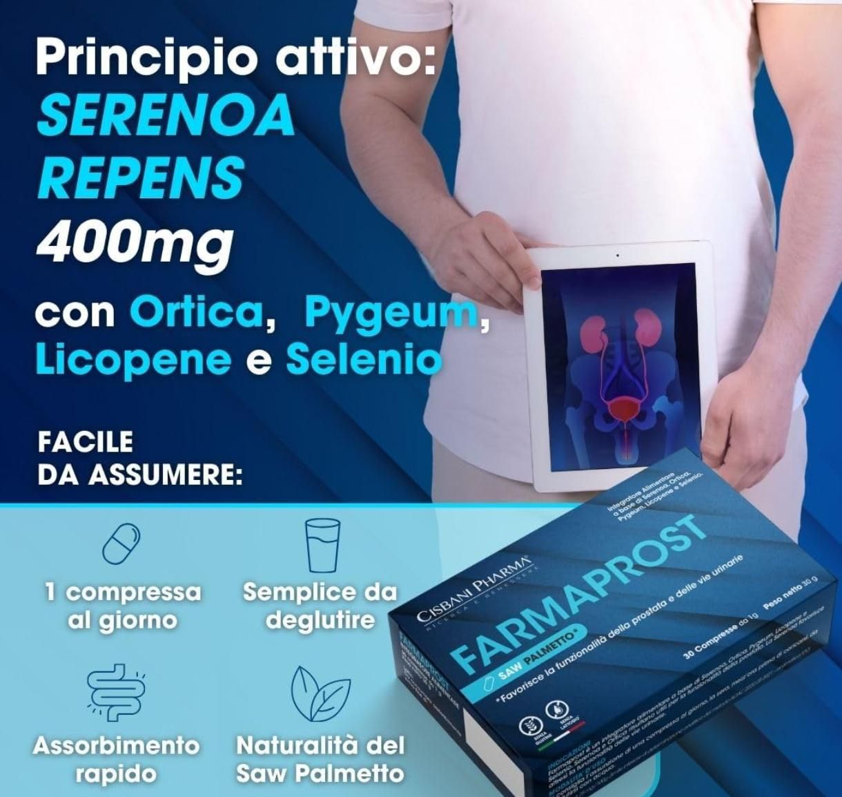 Cisbani Pharma Farmaprost - integratore per funzionalità prostata