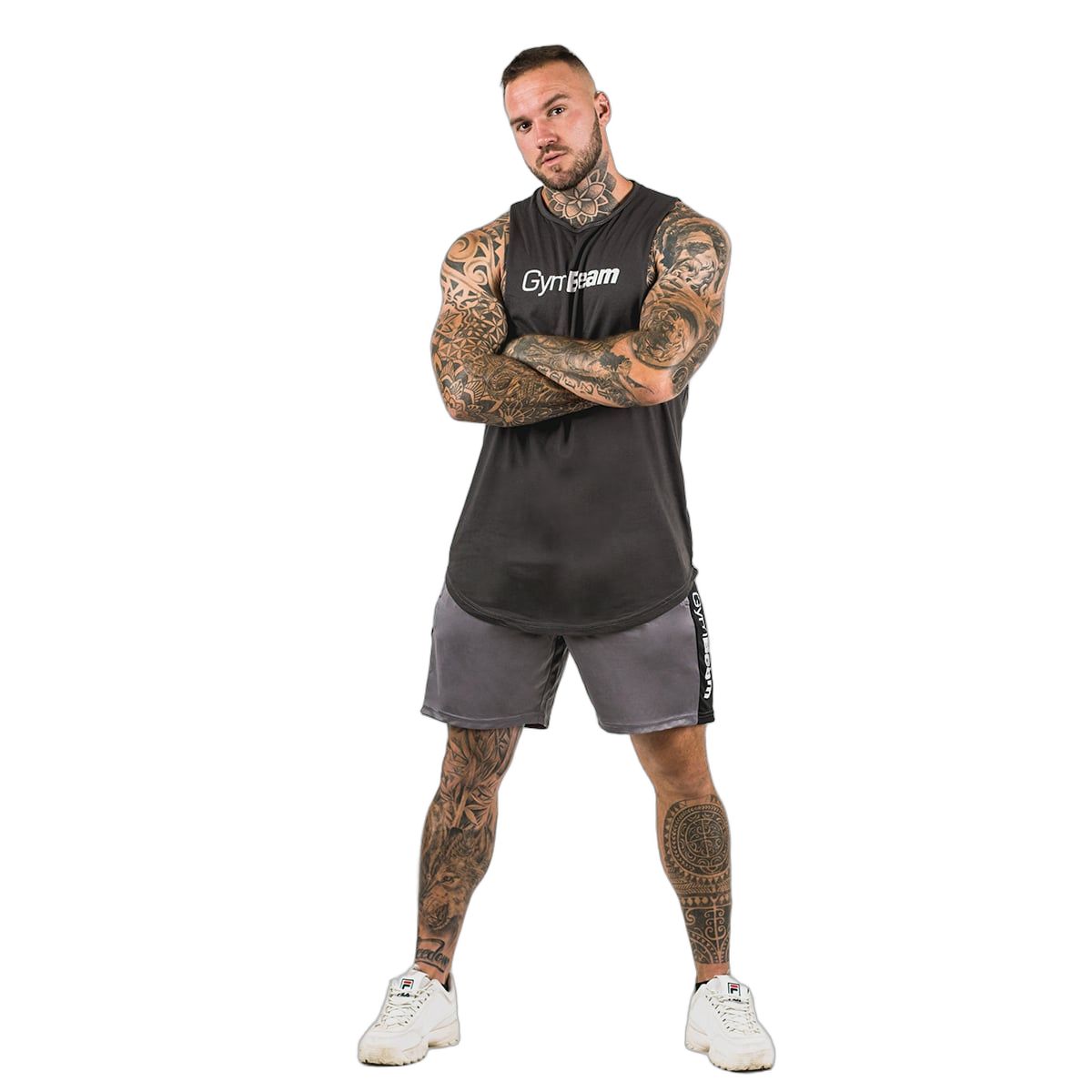 GymBeam Pantaloncini uomo regular Vertical grigio