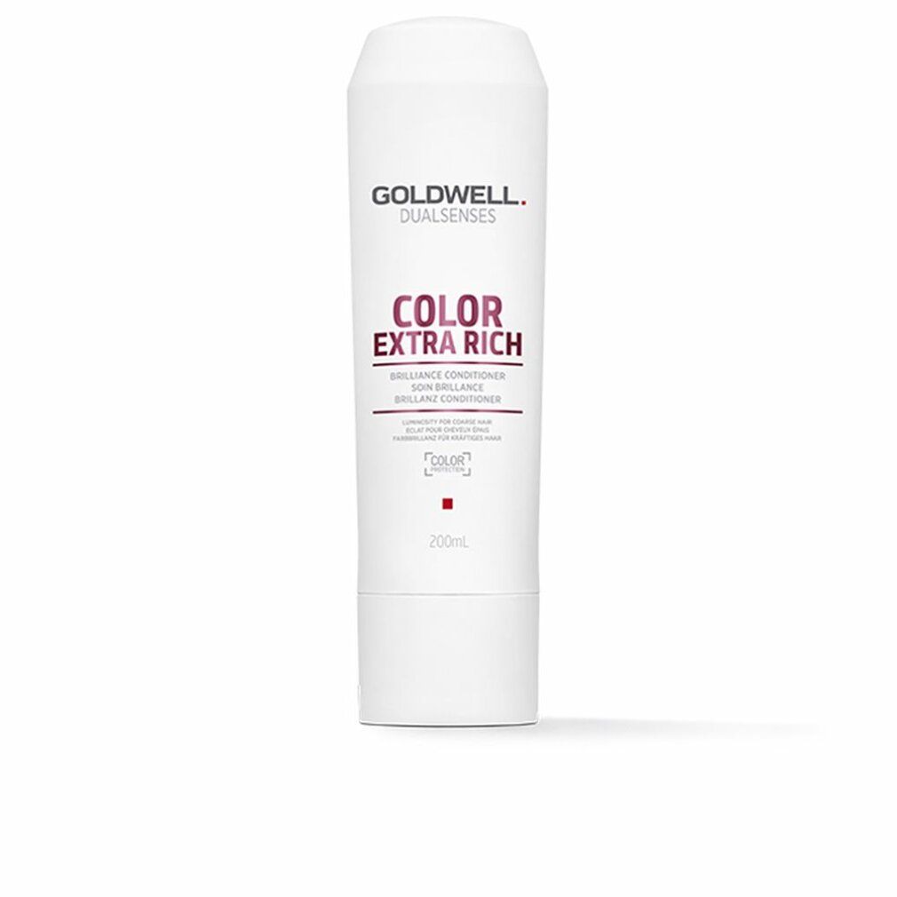 Tubo bianco Goldwell Dualsenses Color Extra Rich Brilliance Conditioner. Testo rosa e nero. 200ml.