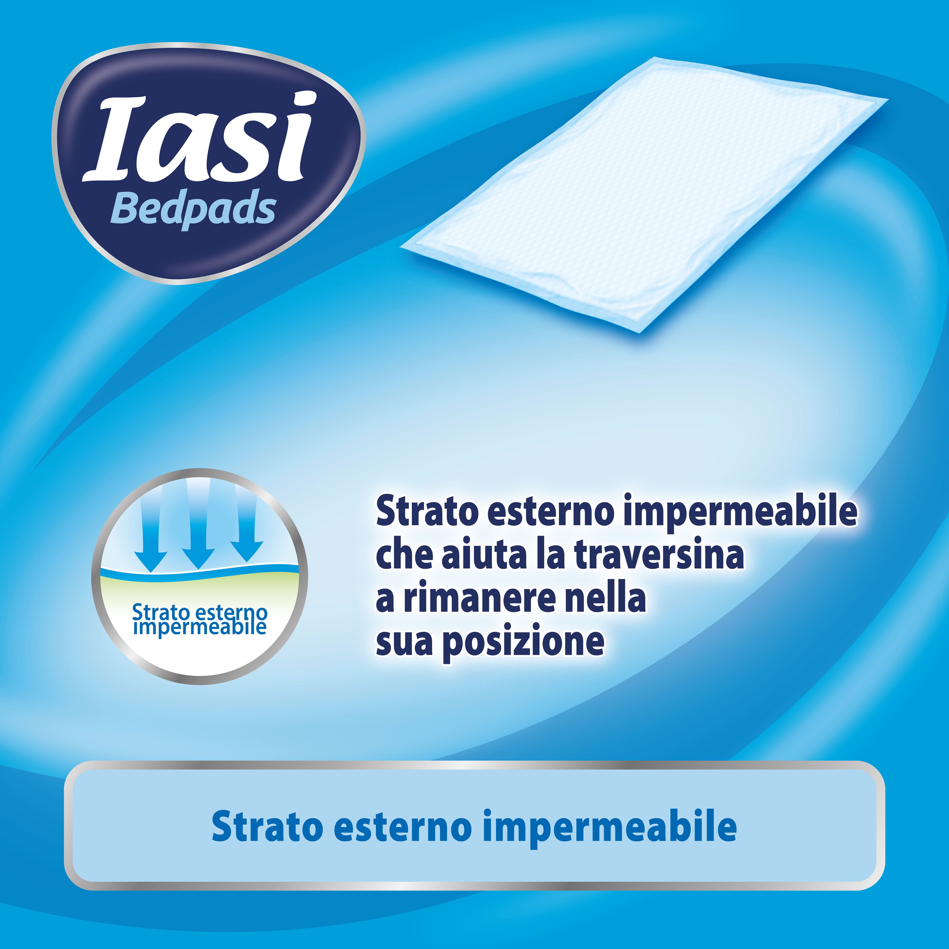 IASI traverse letto 60x90 Fresh, Maxi Plus, con delicata profumazione, 15 Unità