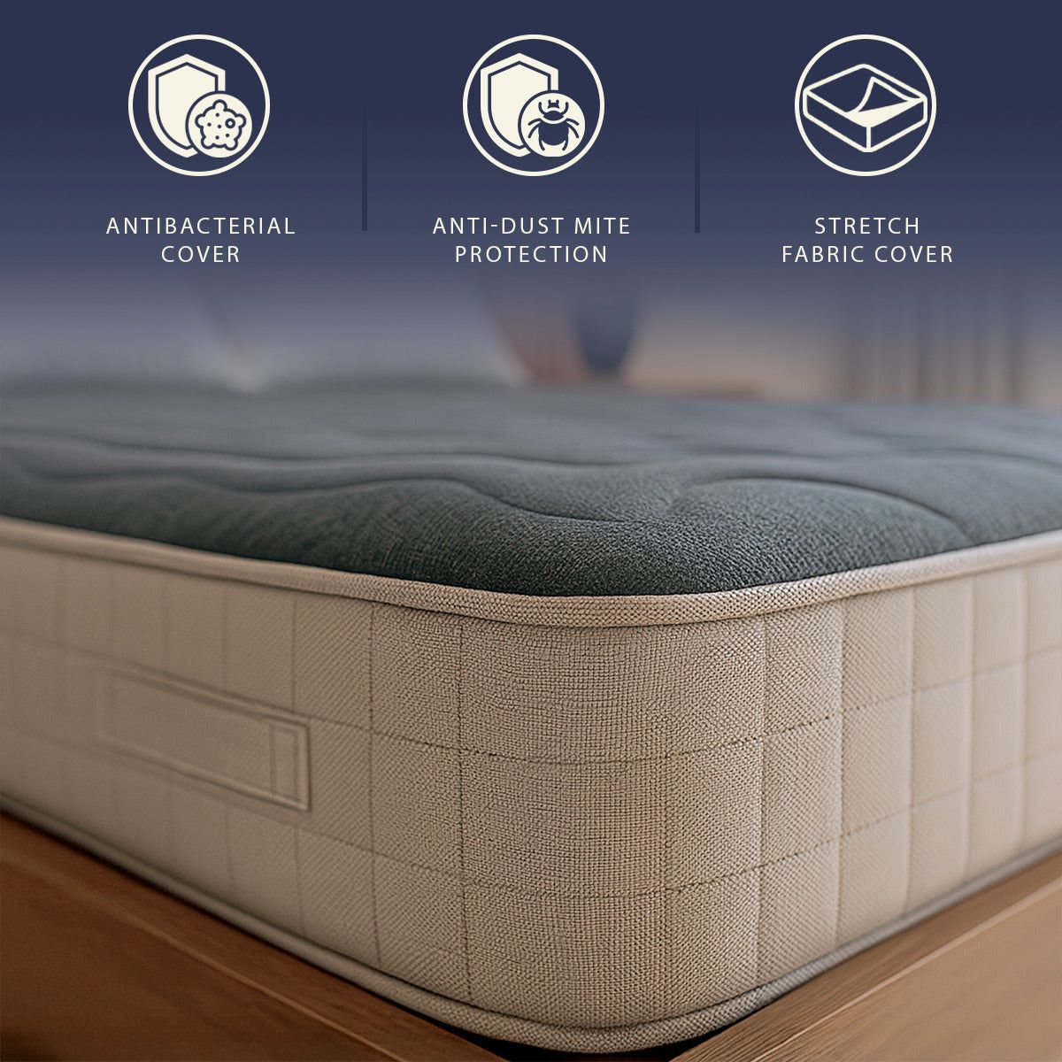 The White Stone Materasso 140x200 cm in Memory Foam Alto 20 cm
