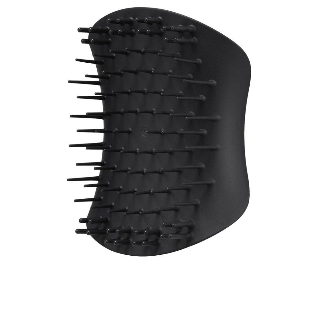 Diffusore nero curvo con lunghe setole nere. Vista laterale.