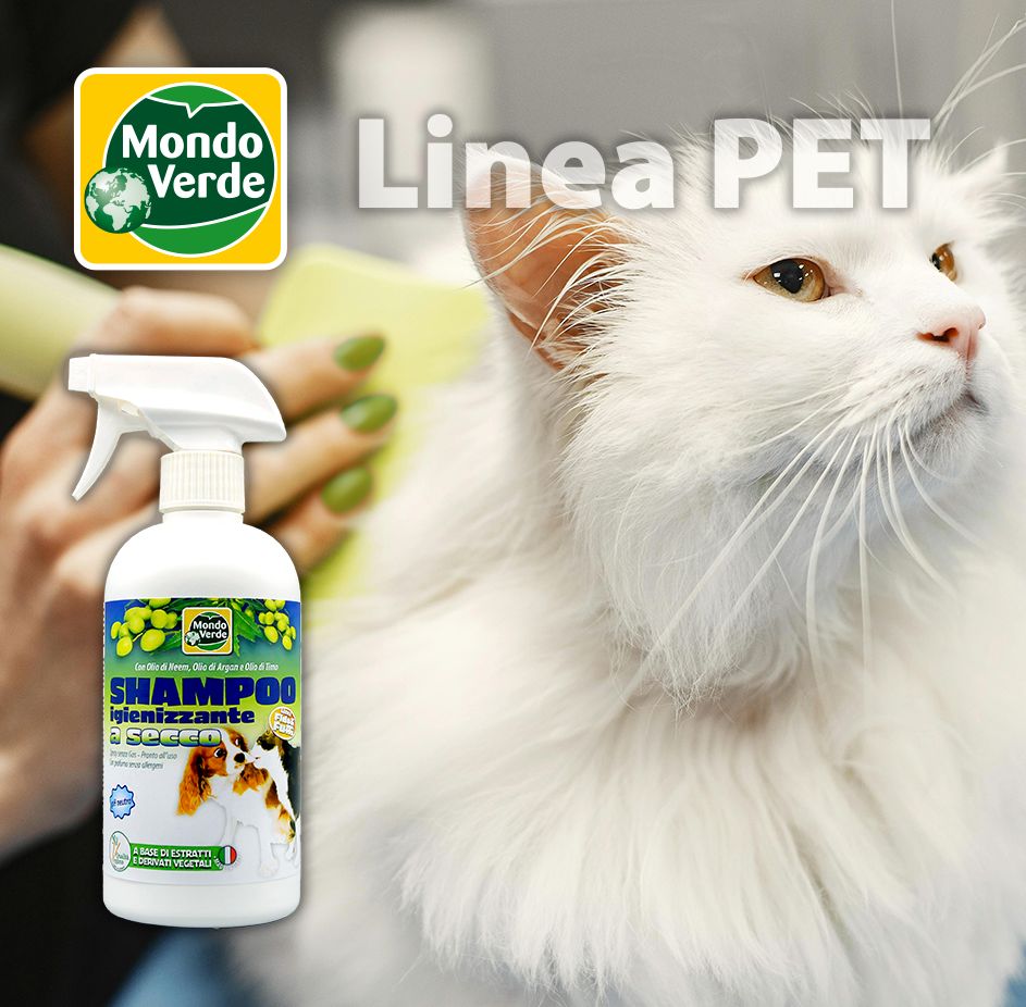 Mondo Verde - Shampoo A Secco Igienizzante per Cani e Gatti - 500 g