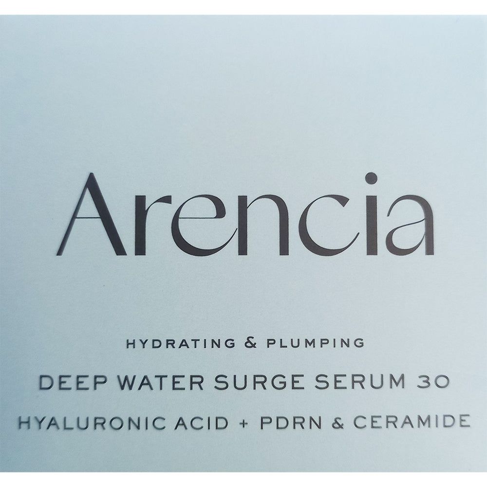 Siero Deep Water Surge 30 di Arencia con Acido Ialuronico, PDRN & Ceramidi. Idratante & rimpolpante.